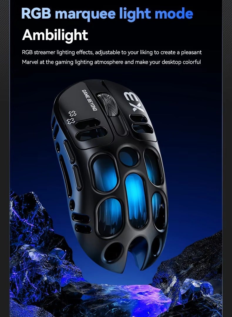 T-WOLF X3 Wireless Wired Triple Mode Gaming Mouse RGB for PC Laptop - Image 5