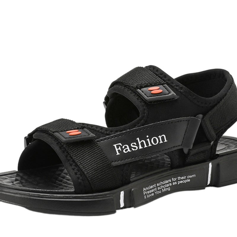 Men'S Sandals Men'S Trendy Casual Black Youth Driving Beach Shoes Dual-Purpose Sandals And Slippers For Men - Image 3