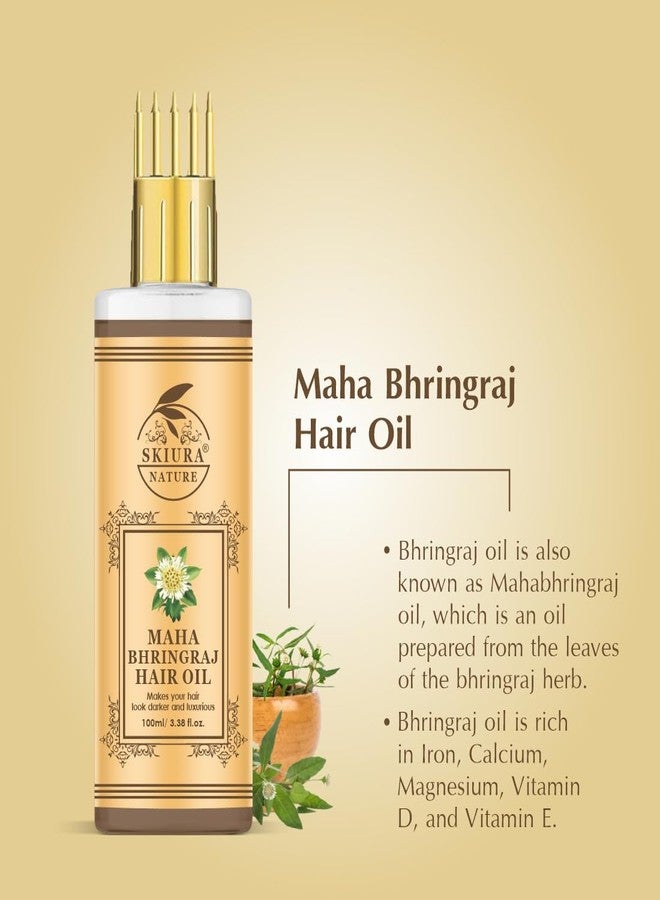 Skiura nature Maha Bhringraj Oil for Hair Growth, Hair Fall Control and Strong Hair 100 ML - Image 2