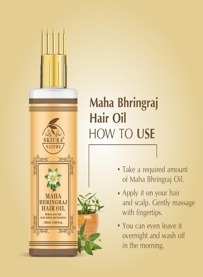 Skiura nature Maha Bhringraj Oil for Hair Growth, Hair Fall Control and Strong Hair 100 ML - Image 4