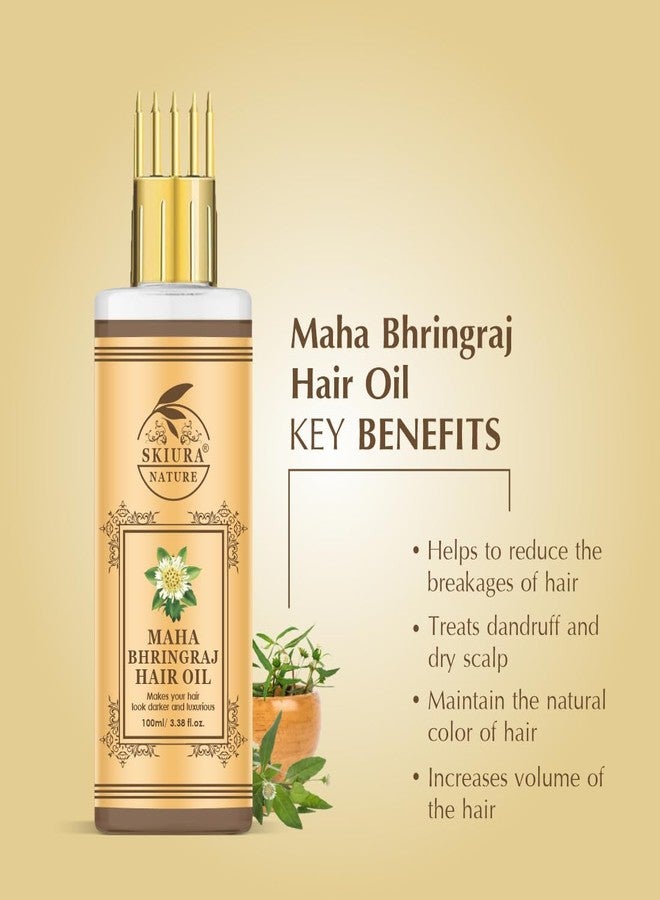 Skiura nature Maha Bhringraj Oil for Hair Growth, Hair Fall Control and Strong Hair 100 ML - Image 3
