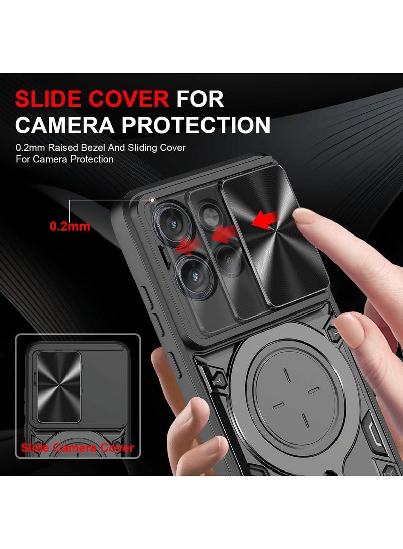 Aookay [1+1] for Motorola Moto G15 Case with Screen Protectors (1 Pcs), Built Slide Camera Protection Cover, Mil-Grade Heavy Duty Rugged Cell Phone Protective Cover (Black) - Image 4