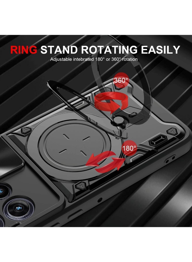 Aookay [1+1] for Motorola Moto G15 Case with Screen Protectors (1 Pcs), Built Slide Camera Protection Cover, Mil-Grade Heavy Duty Rugged Cell Phone Protective Cover (Black) - Image 3