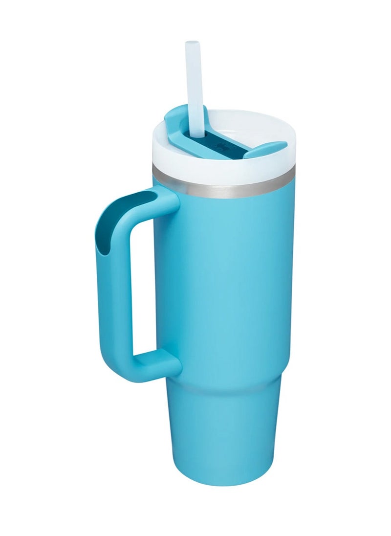 Stanley - Stanley Quencher H2.0 FlowState Tumbler 30OZ BLUE - POOL Stainless Steel Vacuum Insulated with 3-Position Lid and Straw Perfect for Water Iced Tea Coffee On-the-Go Hydration Ideal Gift Stanley Cup - Image 1