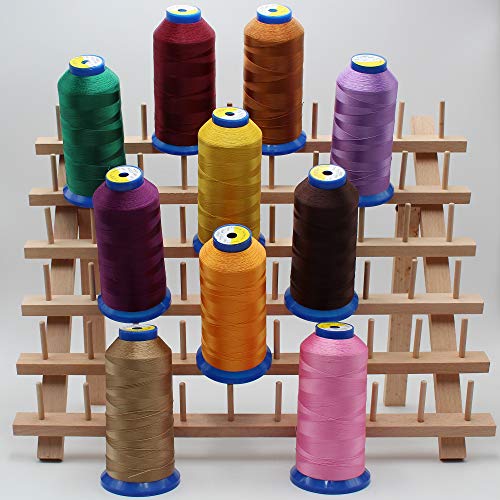 pestor Heavy Duty Thread 1800 Yards Size T70#69 210D/3 All Purpose High Strength Polyester Sewing Thread for Weaves, Upholstery, Jeans and Weaving Hair, Drapery, Beading, Purses, Leather (Choco Brown) - Image 4
