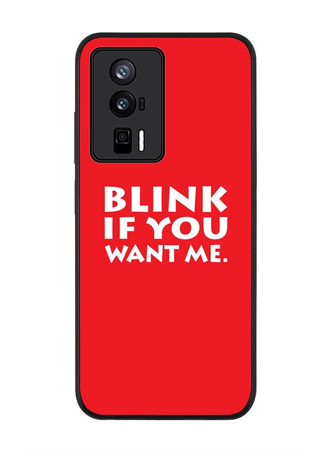 Stylizedd Rugged Black edge case for Xiaomi Poco F5 Pro 5G / Xiaomi Redmi K60 / Xiaomi Redmi K60 Pro Slim fit Soft Case Flexible Rubber Edges Anti Drop TPU Gel Thin Cover - Blink if you want me - Image 1