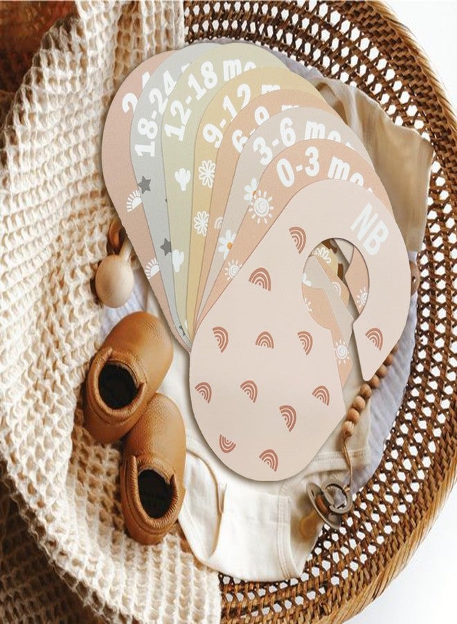 eoscasely Baby Closet Divider, Baby Wardrobe Organizer, Double-Sided Minimalist Cute Design, Nursery Decor Clothes Hanger Dividers for Sorting 8 Sizes from Newborn to 12+ Months - Image 5