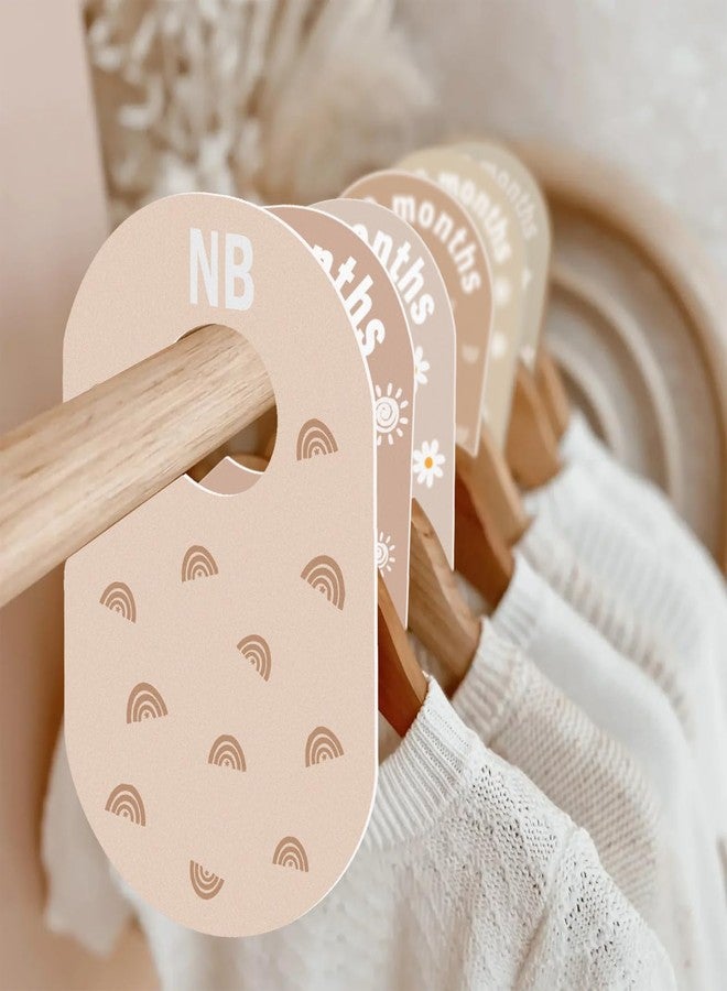 eoscasely Baby Closet Divider, Baby Wardrobe Organizer, Double-Sided Minimalist Cute Design, Nursery Decor Clothes Hanger Dividers for Sorting 8 Sizes from Newborn to 12+ Months - Image 3
