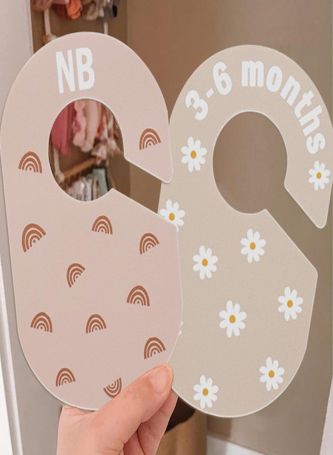 eoscasely Baby Closet Divider, Baby Wardrobe Organizer, Double-Sided Minimalist Cute Design, Nursery Decor Clothes Hanger Dividers for Sorting 8 Sizes from Newborn to 12+ Months - Image 4