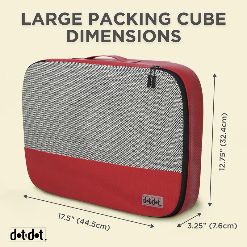 Dot&Dot Large Packing Cubes for Travel - 5pc Packing Cubes for Suitcases - Lightweight Luggage Organizer Bags - Image 3