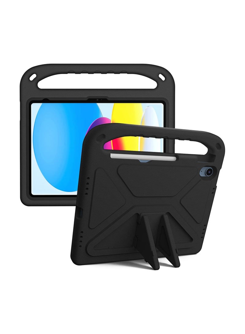 VKL Kids Case for iPad A16 11 inch 2025 (11th Gen) & iPad 10th Generation (10.9" 2022): Durable Shockproof Lightweight Stand Cover with Handle for Kids (Black) - Image 1