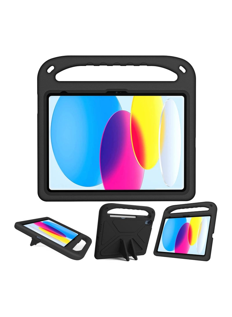 VKL Kids Case for iPad A16 11 inch 2025 (11th Gen) & iPad 10th Generation (10.9" 2022): Durable Shockproof Lightweight Stand Cover with Handle for Kids (Black) - Image 2