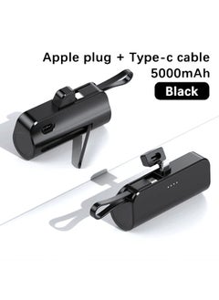 Power Bank Portable Mini Powerbank 5000mAh Quick Charge 20W PD Portable Charger Plug-in-Use Powerbank Compatible for iPhone,With USB Type C  - Image 2