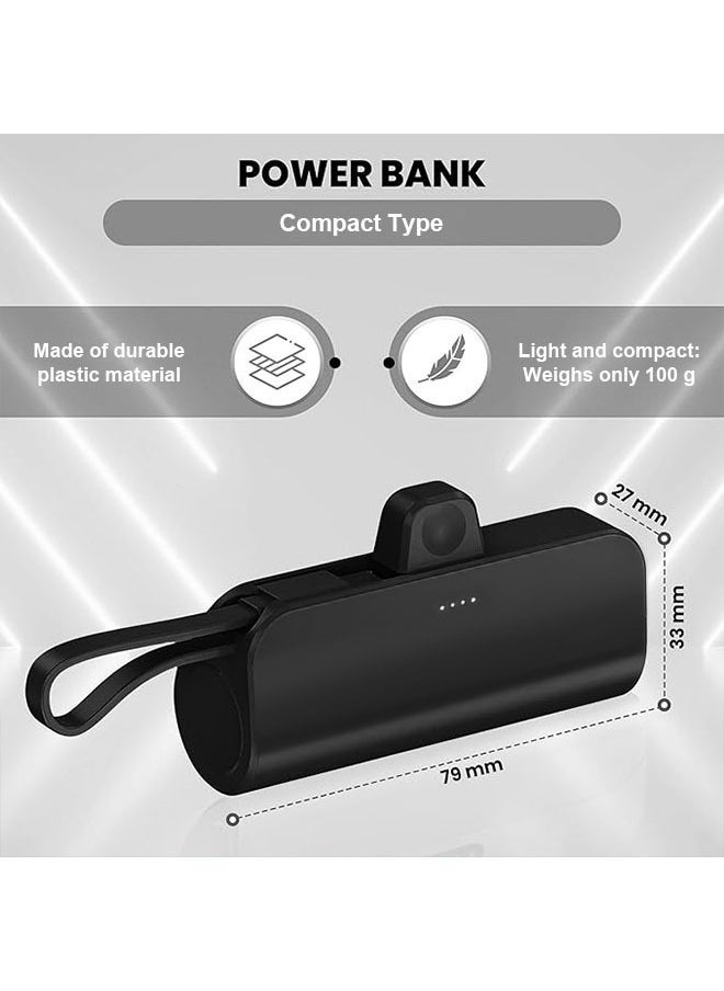 Power Bank - Portable Mini Powerbank 5000mAh Quick Charge 20W PD Portable Charger Plug-in-Use Powerbank Compatible for iPhone,With USB Type C - Image 1