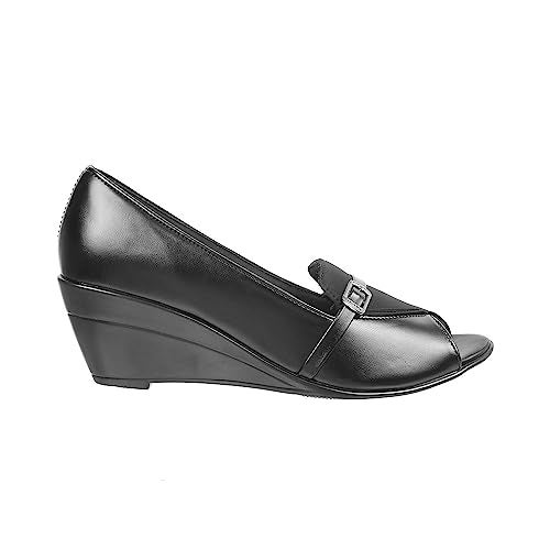 Metro Women Black Synthetic Leather Peeptoes UK/5 EU/38 (31-288) - Image 3