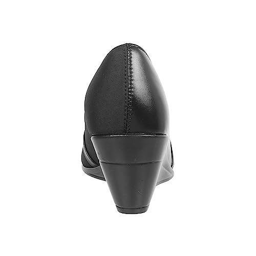 Metro Women Black Synthetic Leather Peeptoes UK/5 EU/38 (31-288) - Image 4