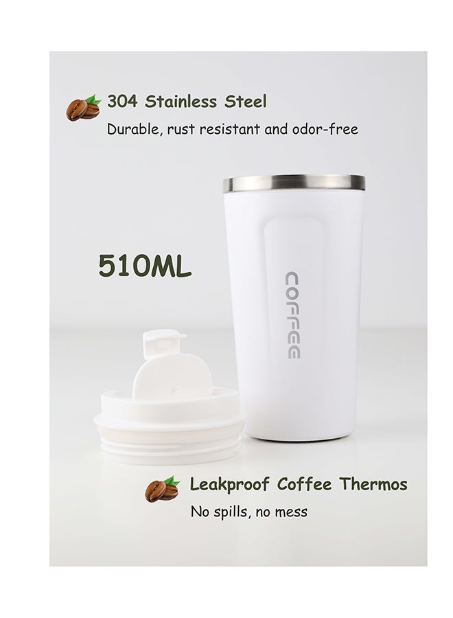 Toshionics Double Wall Stainless Steel Vacuum Cup with Lid and Leakproof Seal, BPA-Free Insulated Travel Coffee Mug, Thermal Bottle Keeps Drinks Hot or Cold for Hours – 510 ml - Image 2