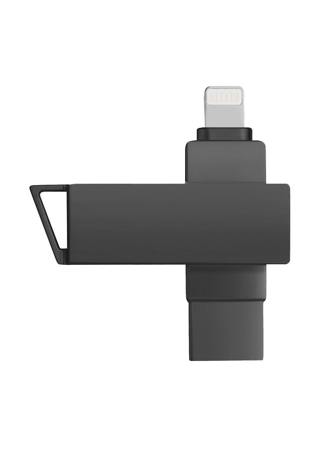 RUKYU 128G Multi‑Function USB Flash Drive, Lightning & USB 3.0 Dual Port Memory Stick, 60MB/s Read 50MB/s Write Speed External Storage for iPhone iPad iOS Android Windows Mac - Image 1