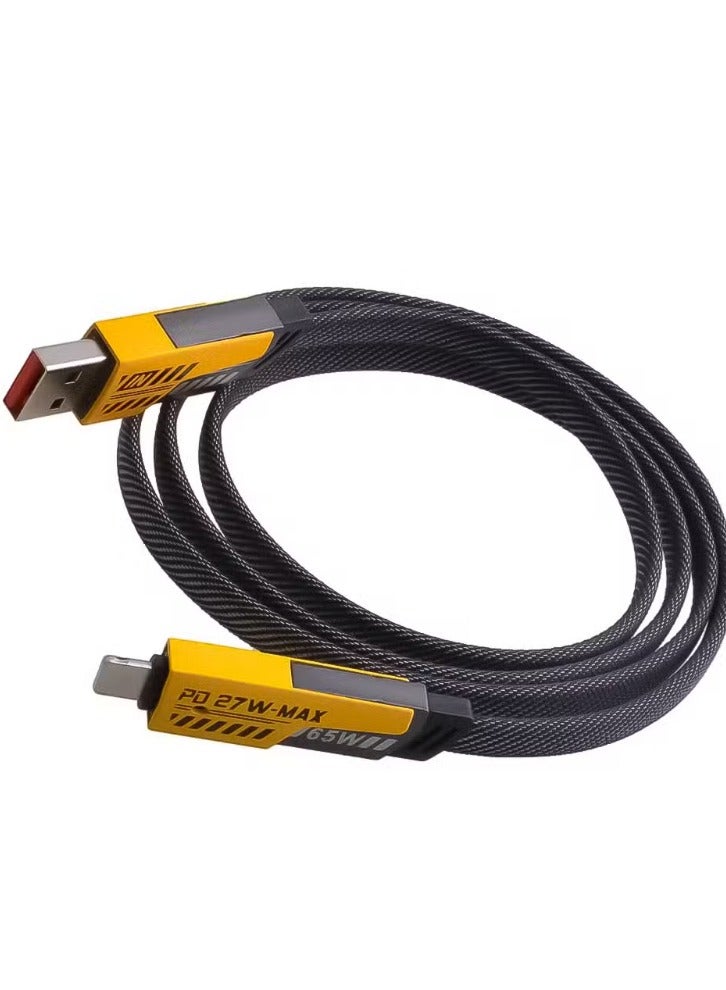 Sendem 4-in-1 Type-C to Type-C (65W) Fast Charging Cable with Built-in USB-A and Lightning Connector Flat & Fast Charging Cable - Image 3