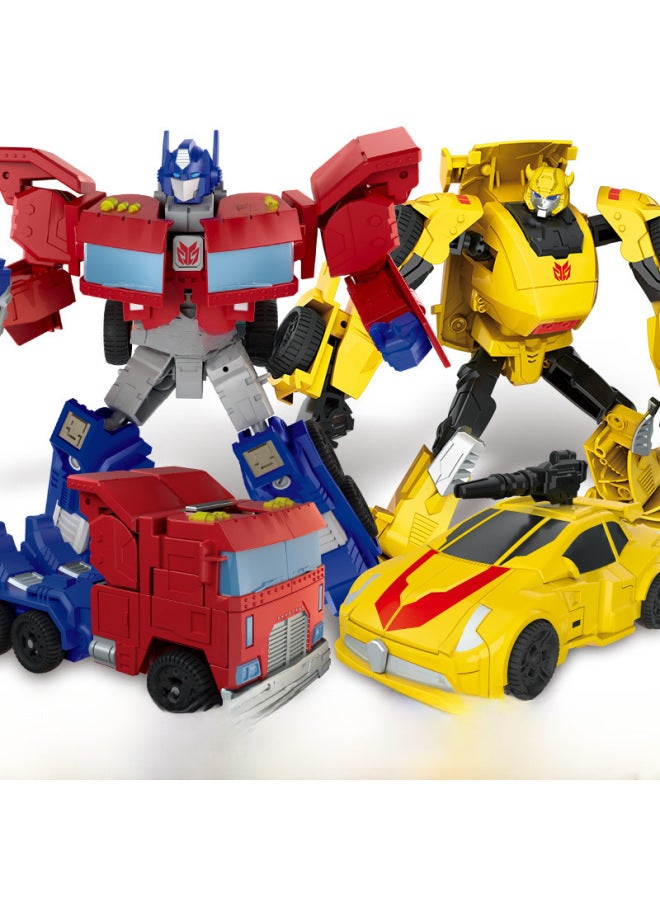 Alloy G1 Transfiguration Toy Autobots Spider Plane Wasp Car King Kong Robot Hand Model Boy-Color:【cp-05】some Alloy-deformed Fire Truck