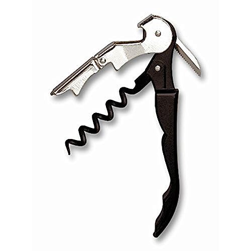 Hanumex Professional Wine Opener, Stainless Steel Corkscrew with Bottle Opener, Black - Image 1
