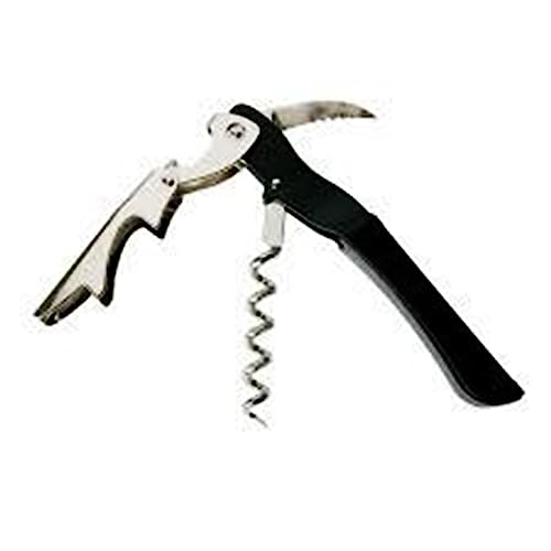 Hanumex Professional Wine Opener, Stainless Steel Corkscrew with Bottle Opener, Black - Image 2