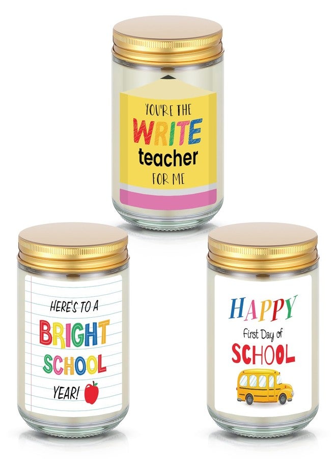MTLEE 3 Pcs Back to School Teacher Gifts First Day of School Gift for Student Here's to a Bright Candle You're The Write Teacher Present for Classmate Classroom - Image 1