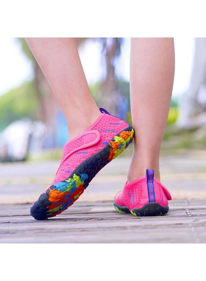 CIOR Boys & Girls Water Shoes Quick Drying Sports Aqua Athletic Sneakers Lightweight Sport Shoes(Toddler/Little Kid/Big Kid) U1ELJSX011-Pink-31 - Image 2