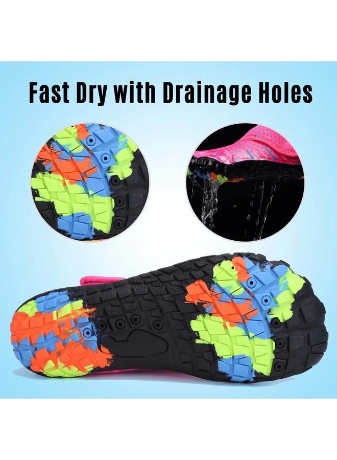 CIOR Boys & Girls Water Shoes Quick Drying Sports Aqua Athletic Sneakers Lightweight Sport Shoes(Toddler/Little Kid/Big Kid) U1ELJSX011-Pink-31 - Image 5