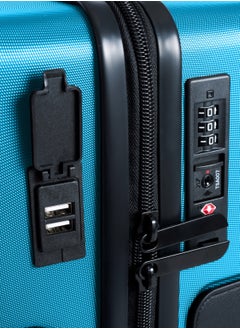 TACH Connectable Hard Case Carry on Luggage Bag with TSA Lock, Charging Port, Water Bottle Holder, 22 Inch, Sky Blue  - Image 3