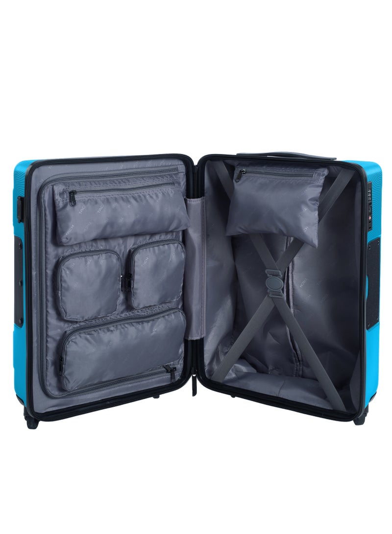 TACH Connectable Hard Case Carry on Luggage Bag with TSA Lock, Charging Port, Water Bottle Holder, 22 Inch, Sky Blue - Image 2