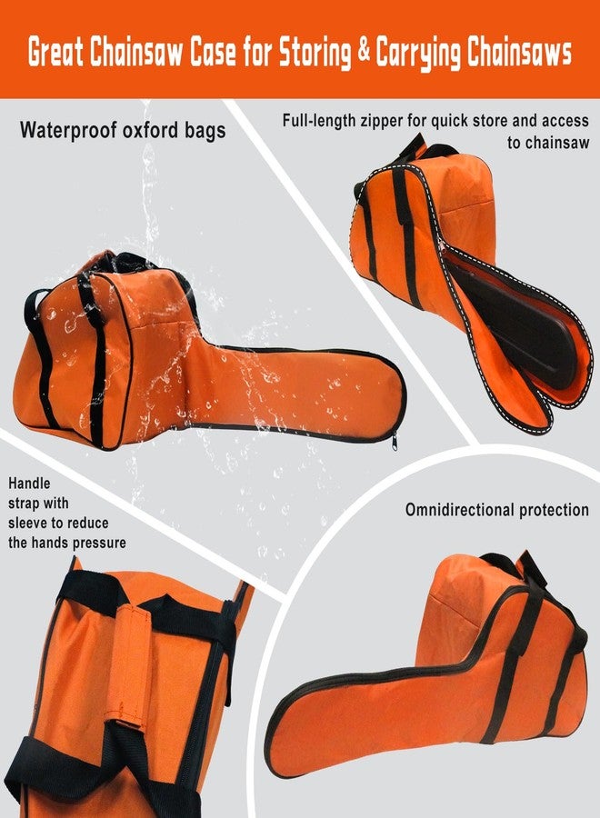 MOEBULB Chainsaw Bag Compatible with Husqvarna 12'' 14'' 16'' Chainsaws, Orange - Image 5