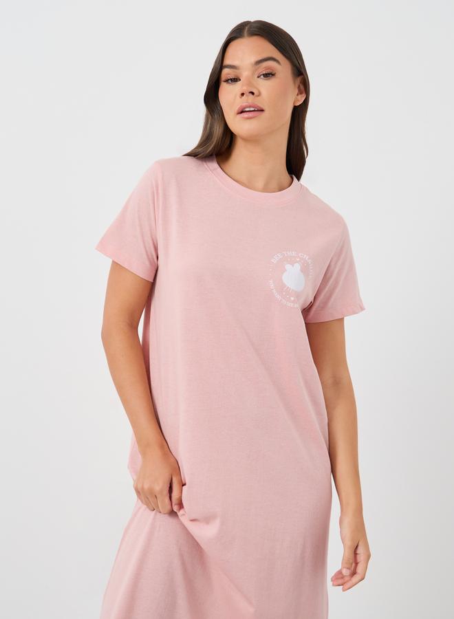 ستايلي طقم ستايلي من قطعتين - تي شيرت نوم بطبعة نحلة وزهور - Image 3