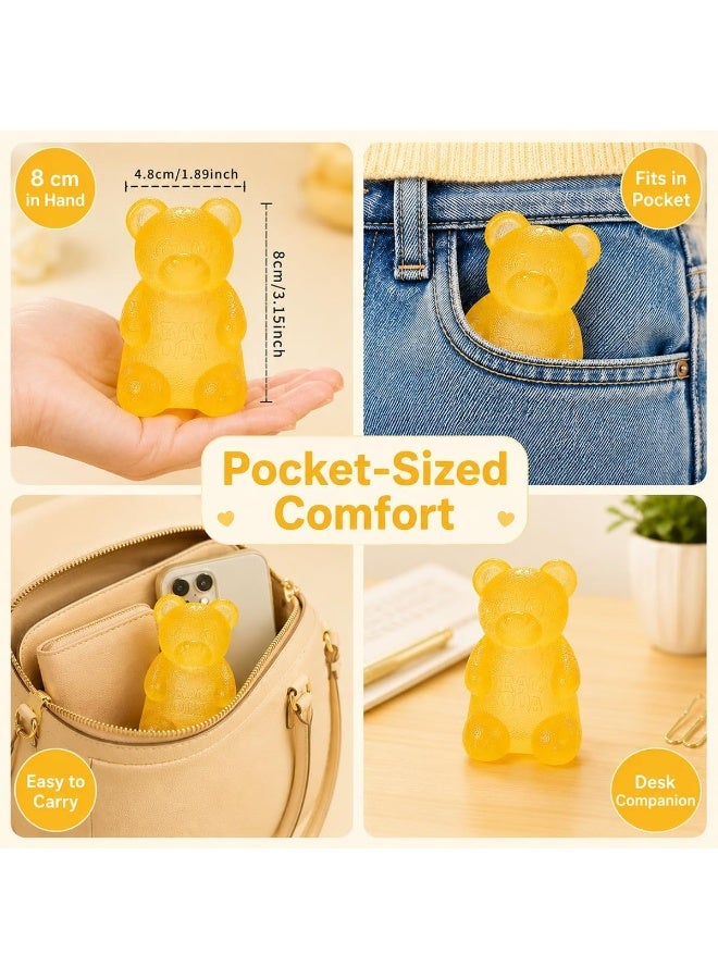 Squishy Fidget Toys,Slow Rising Taba Bear Toys for Anxiety Stress Relief,Squishies Sensory Toy for Adults Kids Teens,Yellow Squeeze Toys for Classroom Prize, Birthday Gifts Party Favors - Image 4