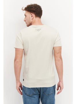 DUCK AND COVER Men Crew Neck Short Sleeves Printed T-Shirt, Beige  - Image 4