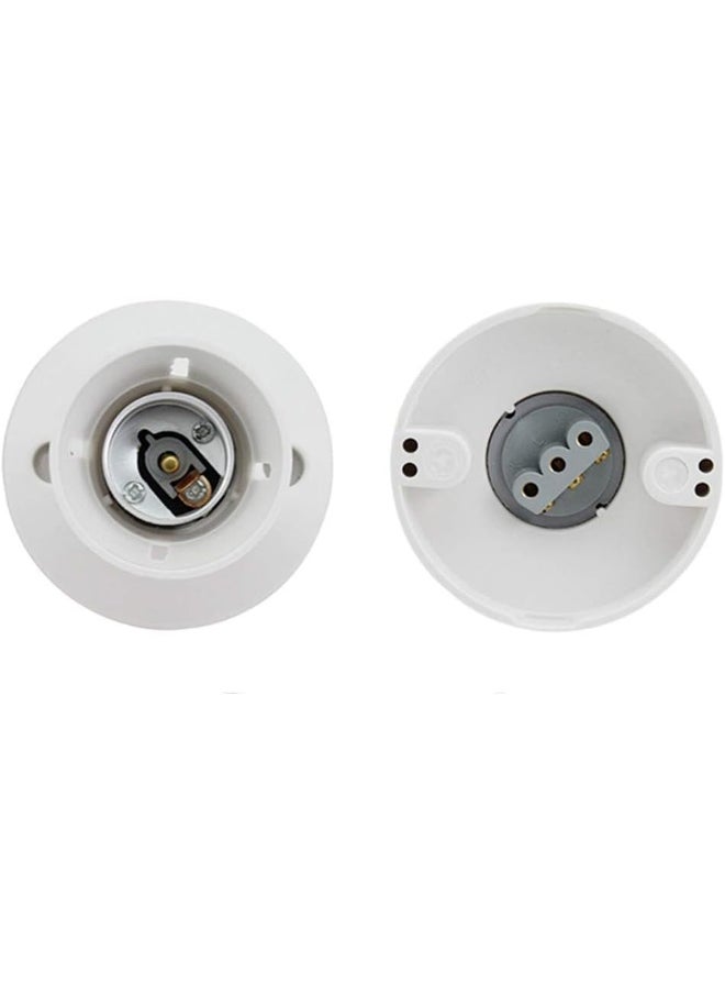 melfi Melfi E27 Screw Angle Lamp Socket â€“ Replacement Light Holder for Desk & Ceiling Lamps â€“ Durable Lamp Holder for Standard Bulbs (Batten Holder, 2, PCS)  - Image 2