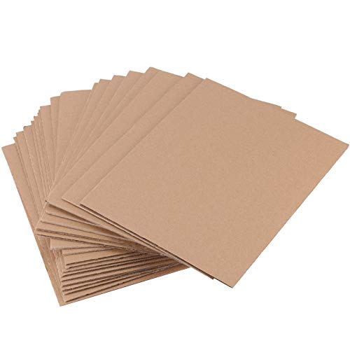 HAKZEON 50 Pack 8.5 x 11 Inch Corrugated Cardboard Sheets, Cardboard Paper, Flat Cardboard Inserts for Packaging Shipping Mailing DIY Crafts, Brown - Image 4