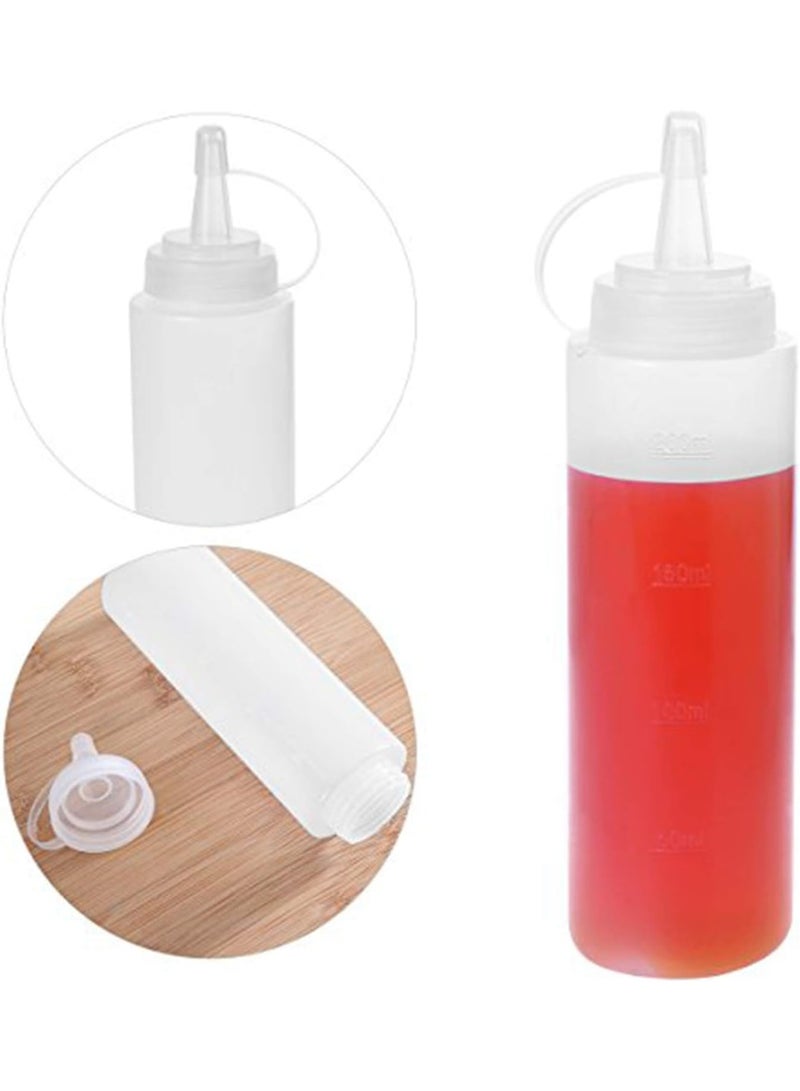 5 Pack Plastic Squeeze Bottles with Caps,8 Oz,Best Dispensers for Home & Restaurant Ketchup, Mustard, Mayo, Dressings, Olive Oil, BBQ Sauce- BPA Free  - Image 3