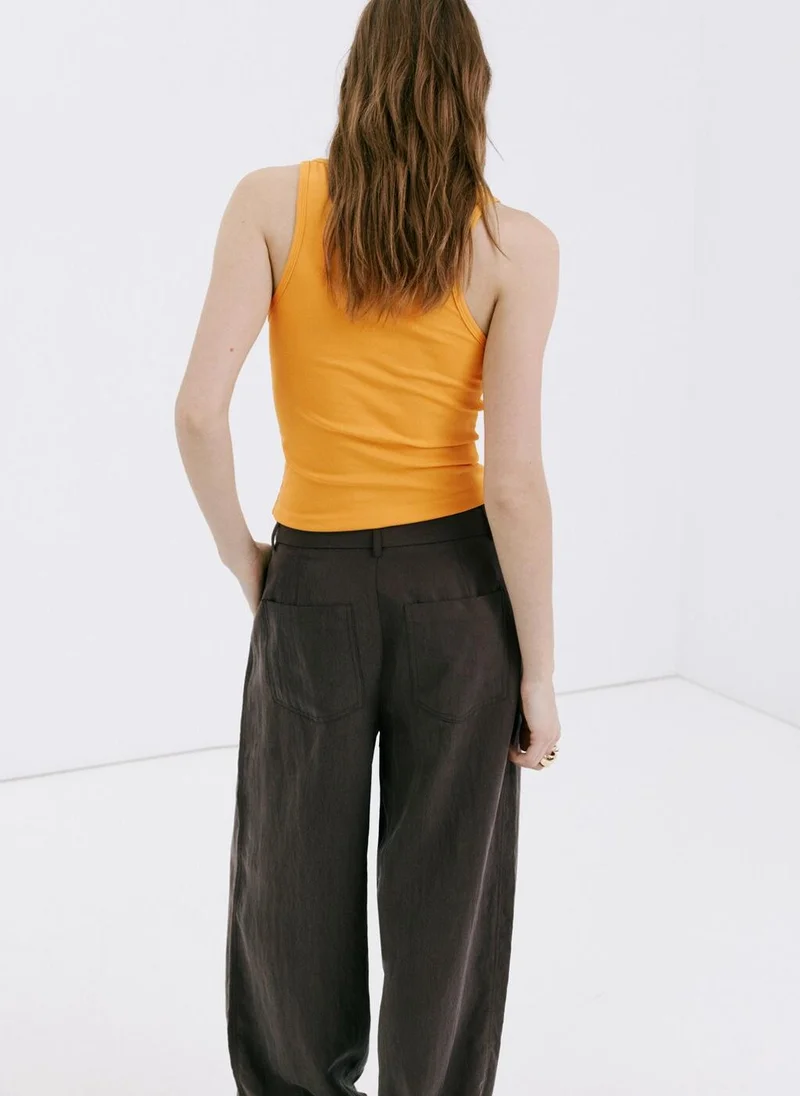 Mango Fitted Spaghetti Strap Top