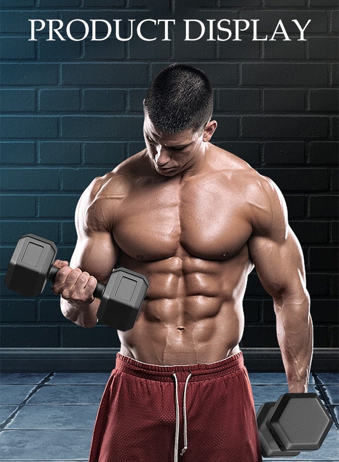 DUNISO 2 Pcs Dumbbells,Fitness Dumbbells, Weightlifting Dumbbells with Anti Slip Handles, Sturdy and Durable, Suitable For Both Men And Women, Suitable For Fitness, Home Use, Exercise, Weightlifting, 1.5KG Each，Black - Image 3