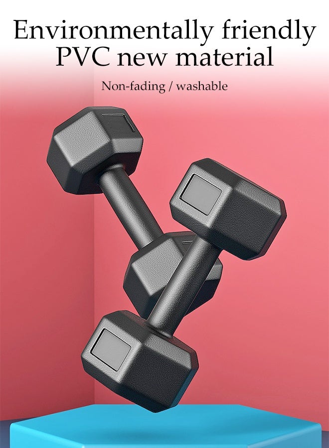 DUNISO 2 Pcs Dumbbells,Fitness Dumbbells, Weightlifting Dumbbells with Anti Slip Handles, Sturdy and Durable, Suitable For Both Men And Women, Suitable For Fitness, Home Use, Exercise, Weightlifting, 1.5KG Each，Black - Image 5