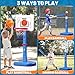 ShyLizard 3 in 1 Kids Basketball Hoop and T Ball Set Adjustable Height Toddler Basketball Hoop Hanging Tee Baseball Indoor Outdoor Sports Toys Gifts for Toddlers Boys Girls Ages 3 4 5 YearBlue - Image 4