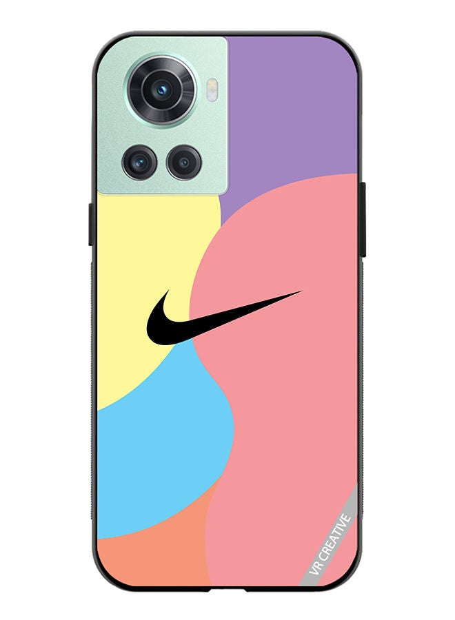 VR CREATIVE غطاء حماية لهاتف OnePlus 10R بتصميم ملون بشعار Nike - Image 1