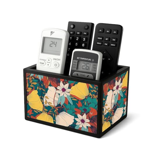 Nutcase Designer Wooden Remote Stand for Home - Remote Control Holder Organizer Caddy for TV/AC Remotes-Multipurpose Desk Organiser-6�x4�x4� - Image 1