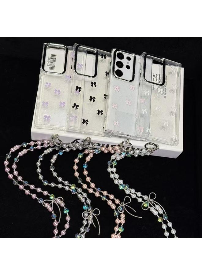 S-TOP Case For Samsung Galaxy S25 Ultra 5G Little Fresh Bow Neck Chain TPU Phone Case - Image 2