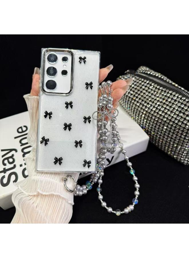 S-TOP Case For Samsung Galaxy S25 Ultra 5G Little Fresh Bow Neck Chain TPU Phone Case - Image 1