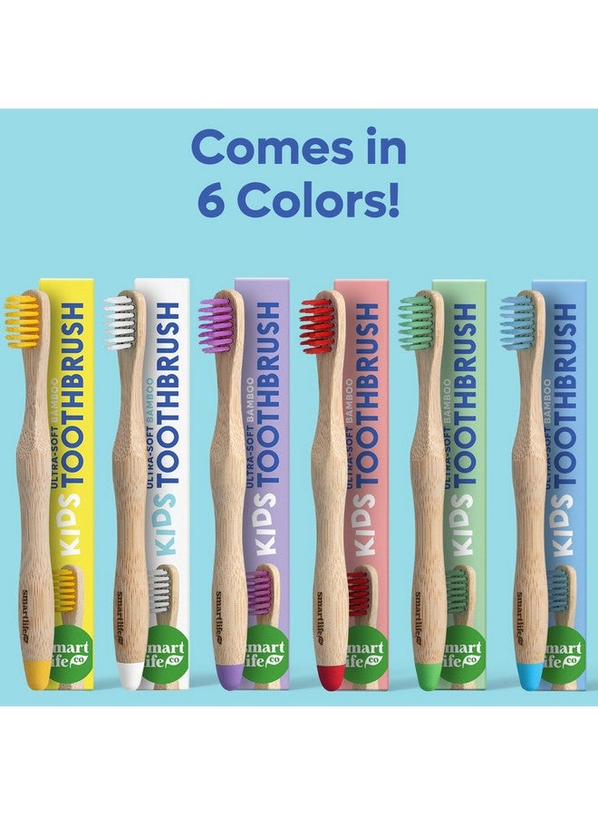 SMARTLIFECO Kids Bamboo Toothbrushes (6 Pack) - Extra Soft Bristles For Toddlers Teeth | Zero Waste Biodegradable Tooth Brushes For Children | Natural Wooden Child Size Handle | BPA Free, Eco-Friendly Compostable - Image 5