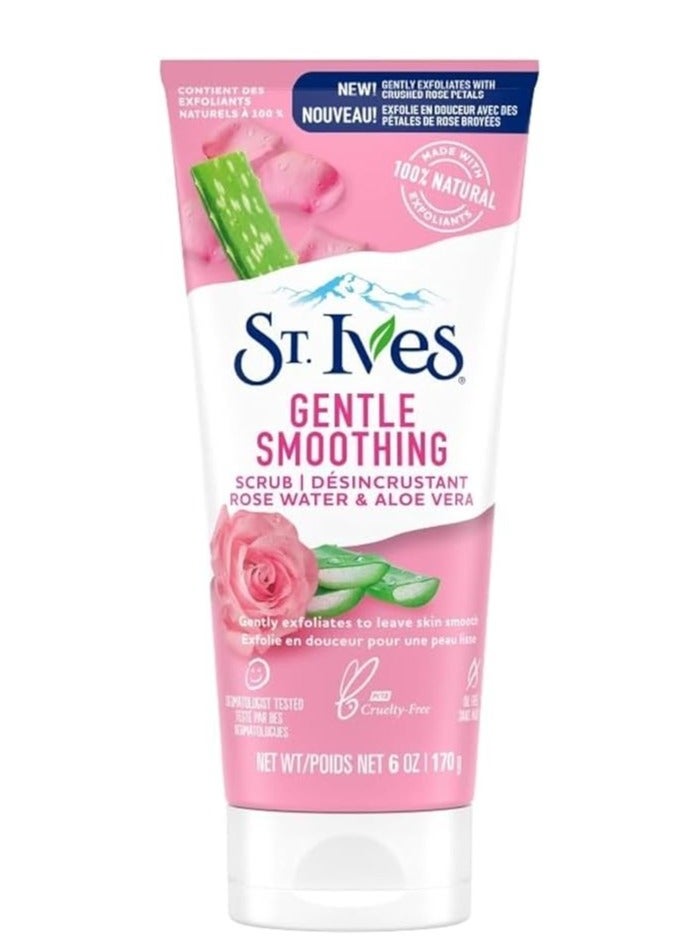 STIVES St. Ives Gentle Smoothing Face Scrub Our Gentlest Scrub Yet Rose Water and Aloe Vera