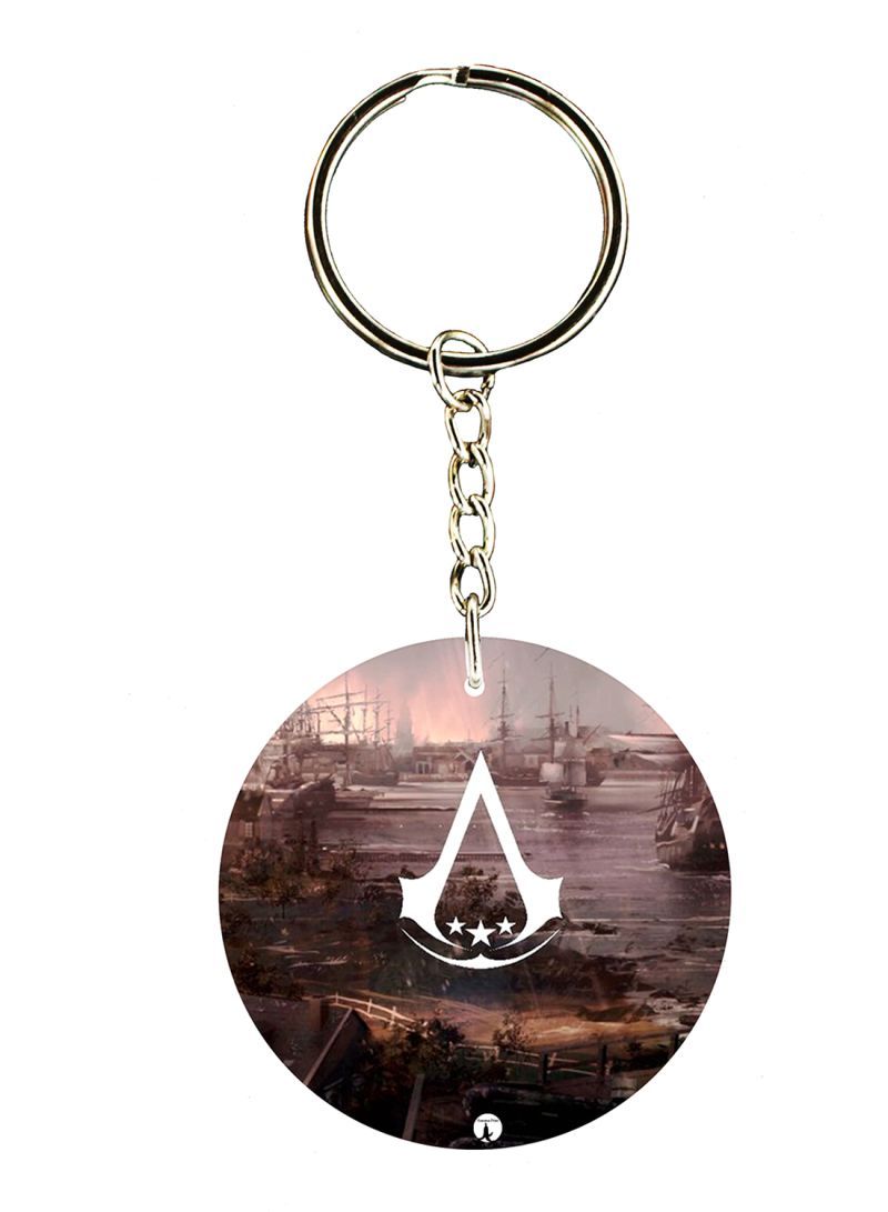 Keychain Of The Video Game Assasin's Creed ( 2 Sides)