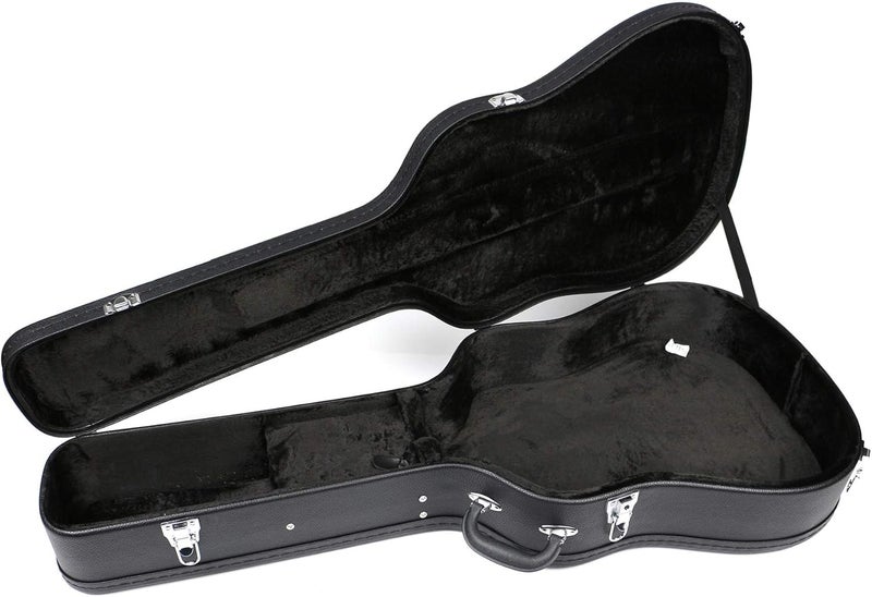 MegArya 41" Acoustic Guitar Hard Case - Black - Image 3
